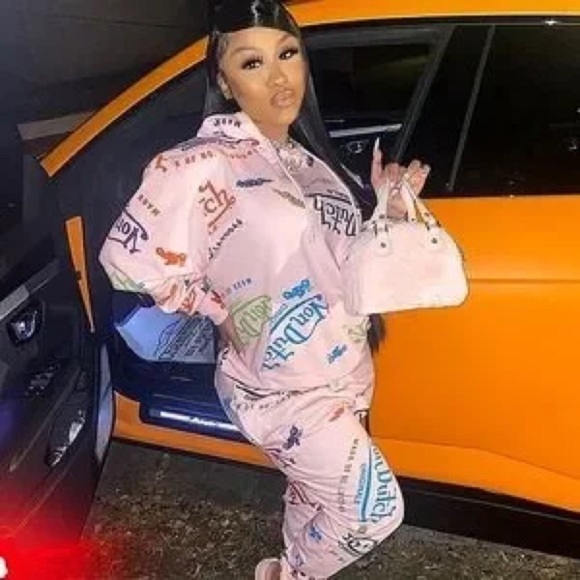 Von Dutch Unisex Pink All Over Print Sweatpants/Joggers |LIMITED EDITION|NEW/NWT - Picture 10 of 16